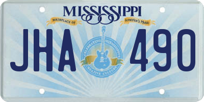 MS license plate JHA490