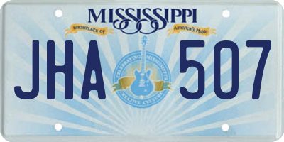 MS license plate JHA507