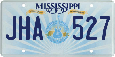 MS license plate JHA527