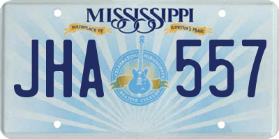 MS license plate JHA557