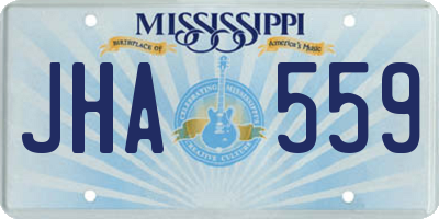 MS license plate JHA559