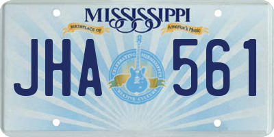 MS license plate JHA561