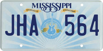 MS license plate JHA564