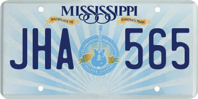MS license plate JHA565