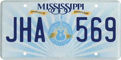 MS license plate JHA569