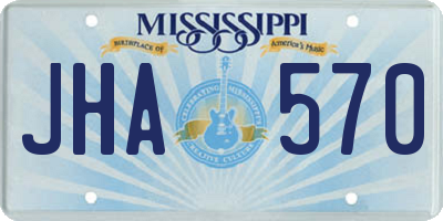 MS license plate JHA570