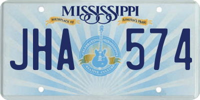 MS license plate JHA574