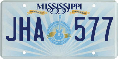 MS license plate JHA577