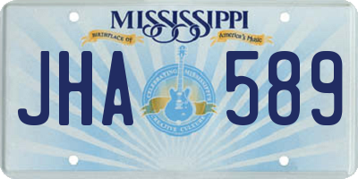MS license plate JHA589