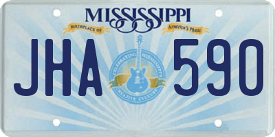 MS license plate JHA590