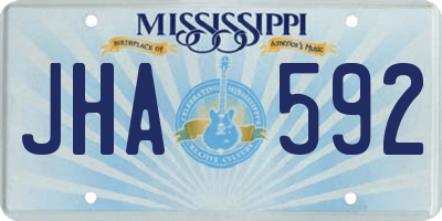 MS license plate JHA592