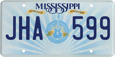MS license plate JHA599