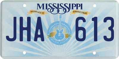 MS license plate JHA613