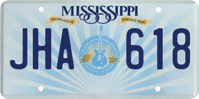 MS license plate JHA618
