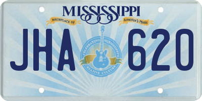 MS license plate JHA620