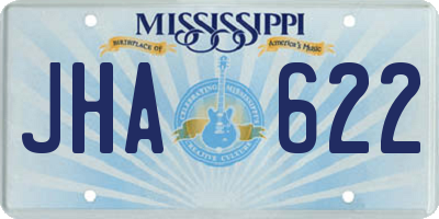 MS license plate JHA622