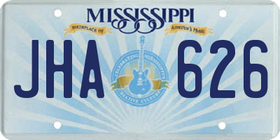 MS license plate JHA626