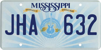 MS license plate JHA632