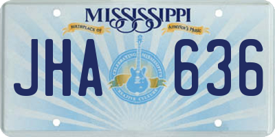MS license plate JHA636