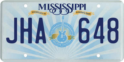 MS license plate JHA648