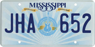 MS license plate JHA652