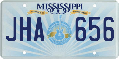 MS license plate JHA656