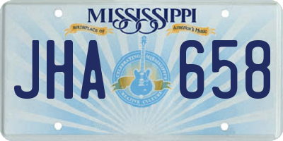 MS license plate JHA658