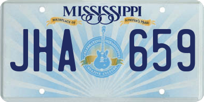 MS license plate JHA659