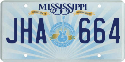 MS license plate JHA664