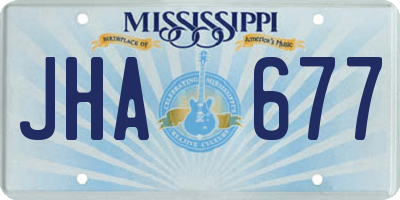 MS license plate JHA677