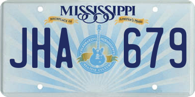 MS license plate JHA679