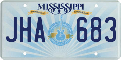 MS license plate JHA683