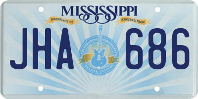 MS license plate JHA686