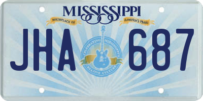 MS license plate JHA687