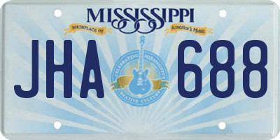 MS license plate JHA688