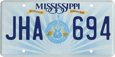 MS license plate JHA694