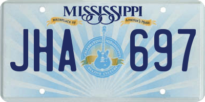 MS license plate JHA697