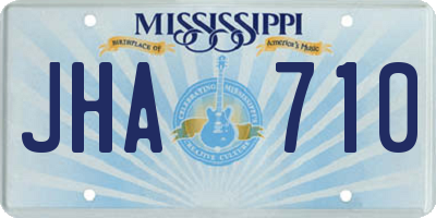 MS license plate JHA710