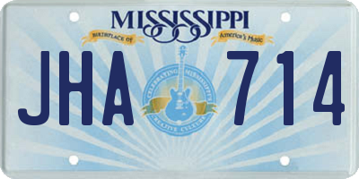 MS license plate JHA714