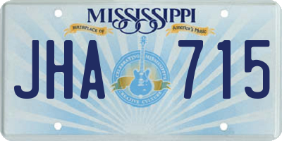 MS license plate JHA715