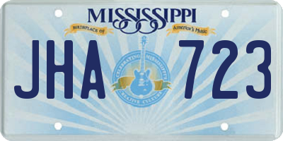 MS license plate JHA723