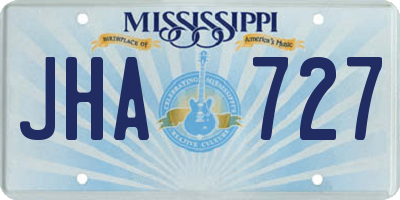 MS license plate JHA727