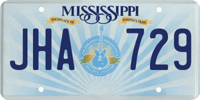 MS license plate JHA729