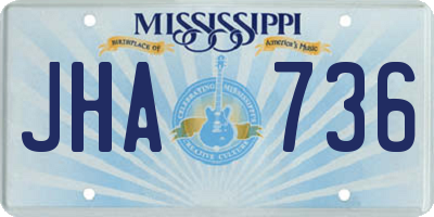 MS license plate JHA736