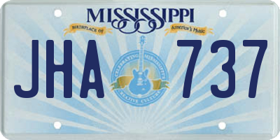 MS license plate JHA737