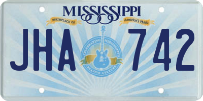 MS license plate JHA742