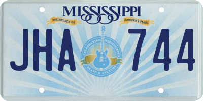 MS license plate JHA744