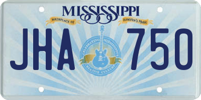 MS license plate JHA750