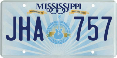 MS license plate JHA757