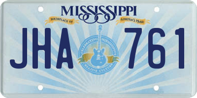 MS license plate JHA761